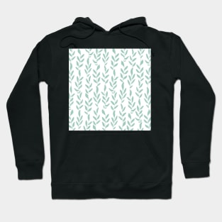 Green Minimalist Leaves Hoodie